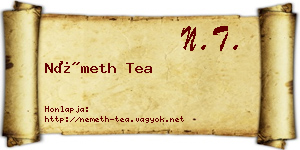 Németh Tea névjegykártya